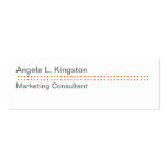 Mini modern micro dot cheery red grey custom business card