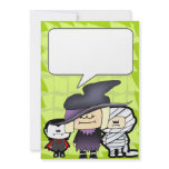 Mini Monsters Halloween invitation