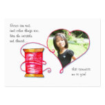 Mini Red Thread Valentine Business Card