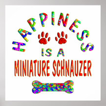 Mini Schnauzer Happiness Print