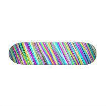 Mini Skateboard -Blue and Multicolor