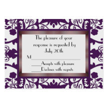 Mini Wedding Response Cards Business Card Template