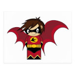 Mini Winged Super Hero Girl Post Cards