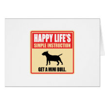 Miniature Bull Terrier Cards