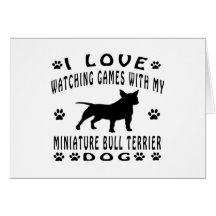 Miniature Bull Terrier designs Greeting Card
