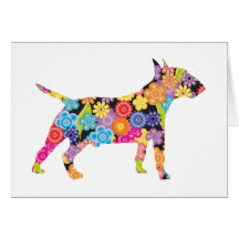 Miniature Bull Terrier Greeting Card