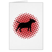Miniature Bull Terrier Greeting Cards