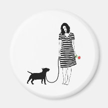 Miniature Bull Terrier Refrigerator Magnet