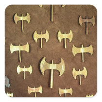 Miniature double axes stickers