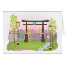 Miniature Golf Course Hole No.4 Greeting Cards