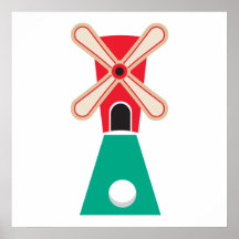 miniature golf windmill posters