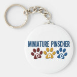 MINIATURE PINSCHER Dad Paw Print 1 Keychain