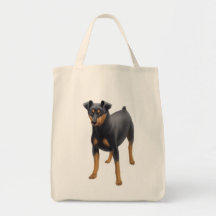 Miniature Pinscher Grocery Tote Canvas Bag