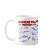 Miniature Pinscher Property Laws 2 Coffee Mugs