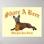 Miniature Pinscher Share A Beer