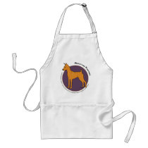 Miniature Pinscher, Stag Red Aprons