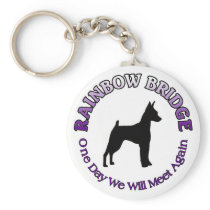 MINIATURE PISCHER MIN PIN RAINBOW BRIDGE KEYCHAIN