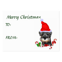 Miniature Schnauzer Christmas Gifts Business Cards