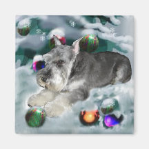 Miniature Schnauzer Christmas Gifts Magnet