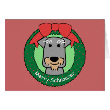 Miniature Schnauzer Christmas Greeting Cards