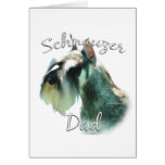 Miniature Schnauzer Dad 2 Greeting Cards