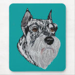 Miniature Schnauzer - Face Mouse Pads
