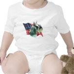 Miniature Schnauzer Flag Baby Bodysuit