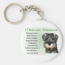 Miniature Schnauzer Gifts Key Chains