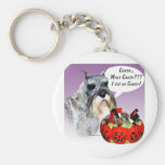 Miniature Schnauzer Halloween Candy Keychain