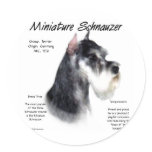 Miniature Schnauzer History Design stickers