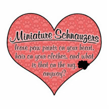 Miniature Schnauzer Paw Prints Dog Humour Photo Cut Out