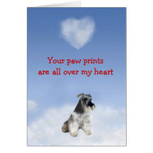 Miniature Schnauzer Puppy Love Card