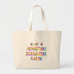 Miniature Schnauzer Rules Fun Tote Bags