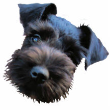 Miniature Schnauzer Sculpture Keychain Photo Cutout