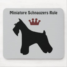 Miniature Schnauzers Rule Mousepad