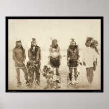 Miniconjou Indian Grass Dancers SD 1890 Posters