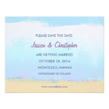 Minimalist Artsy Beach Save the Date Announcements