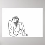 minimalist figure drawing- canvas posters