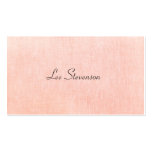 Minimalistic Pink Faux Linen Business Card
