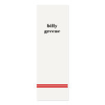 Minimalistic Red Striped Mini Business Card