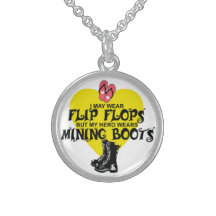 MINING BOOTS STERLING SILVER NECKLACES