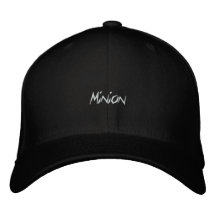 Minion black cap embroidered hats