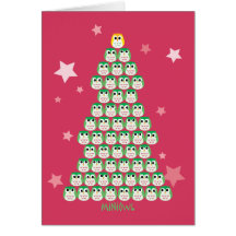 MiNiOwL X'mas Tree Greeting Cards