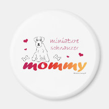 MiniSchnauzerWt Refrigerator Magnets