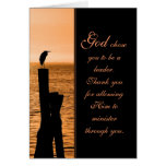 Ministry Appreciation Sunset Card
