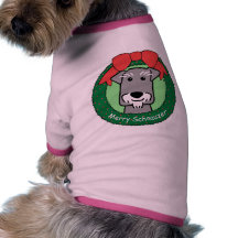 Miniture Schnauzer Christmas Dog T-shirt