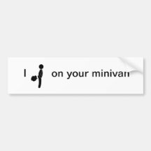 Minivan bumper sticker