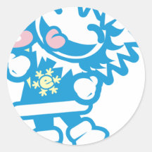 Minky Round Stickers