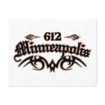 Minneapolis 612 post card