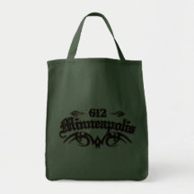 Minneapolis 612 tote bag